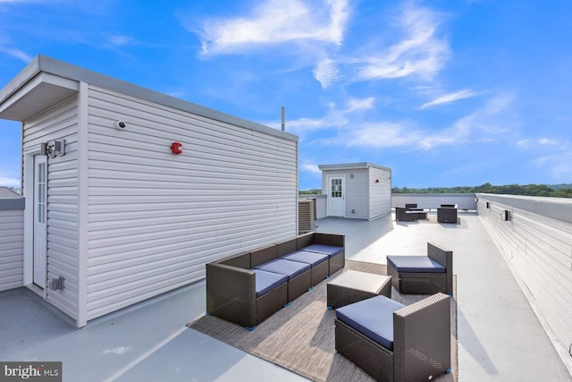 1947 N 33rd St, Philadelphia, PA 19121 - view of patio / terrace featuring an outdoor hangout area and an outdoor structure