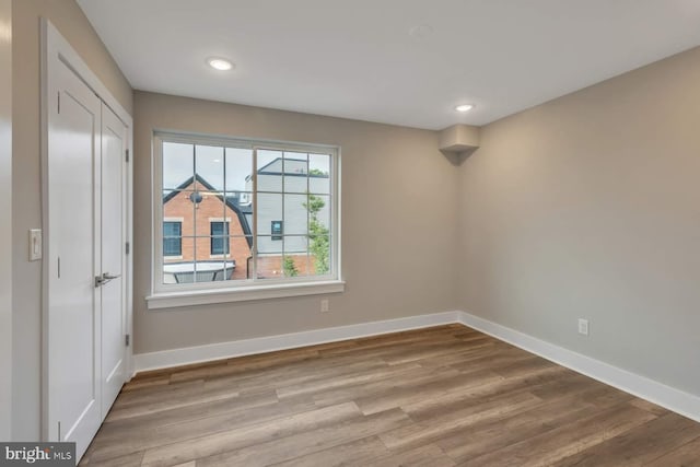 1947 N 33rd St, Philadelphia, PA 19121 - spare room with wood finished floors, baseboards, and recessed lighting