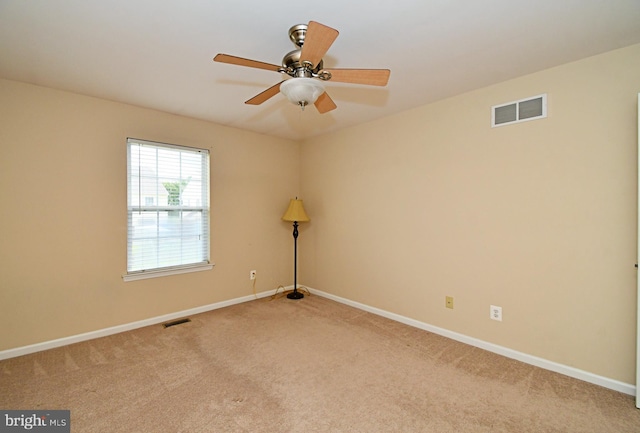 1664 Brynne Ln, Pottstown, PA 19464 - unfurnished room featuring light colored carpet, baseboards, and a ceiling fan