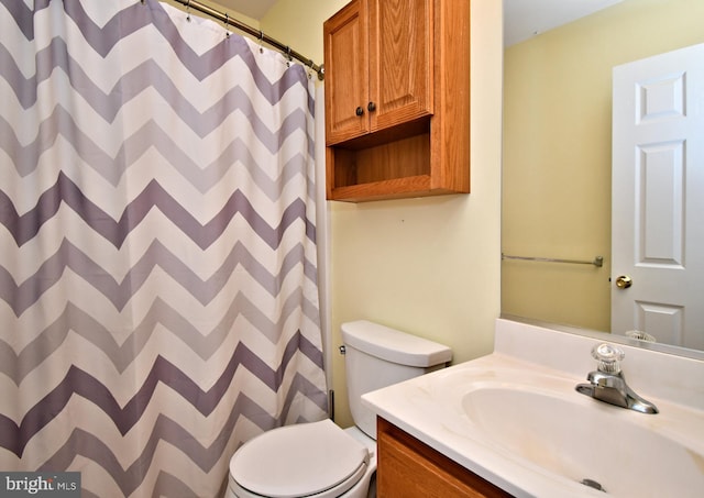 1664 Brynne Ln, Pottstown, PA 19464 - bathroom featuring vanity, toilet, and a shower with curtain