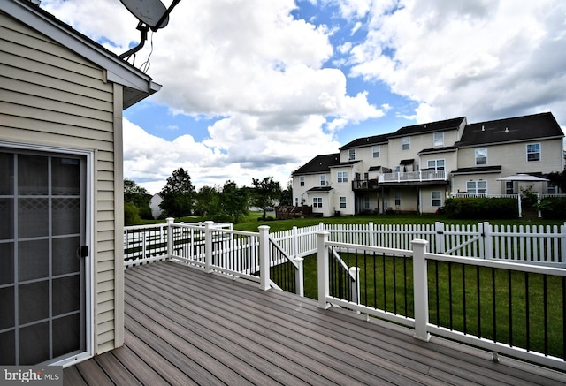 1664 Brynne Ln, Pottstown, PA 19464 - deck featuring a residential view