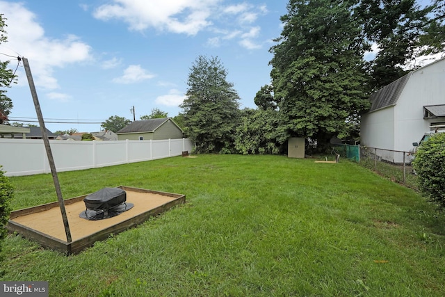 449 Audubon Ave, Audubon, NJ 08106 - view of yard with an outdoor fire pit and a shed