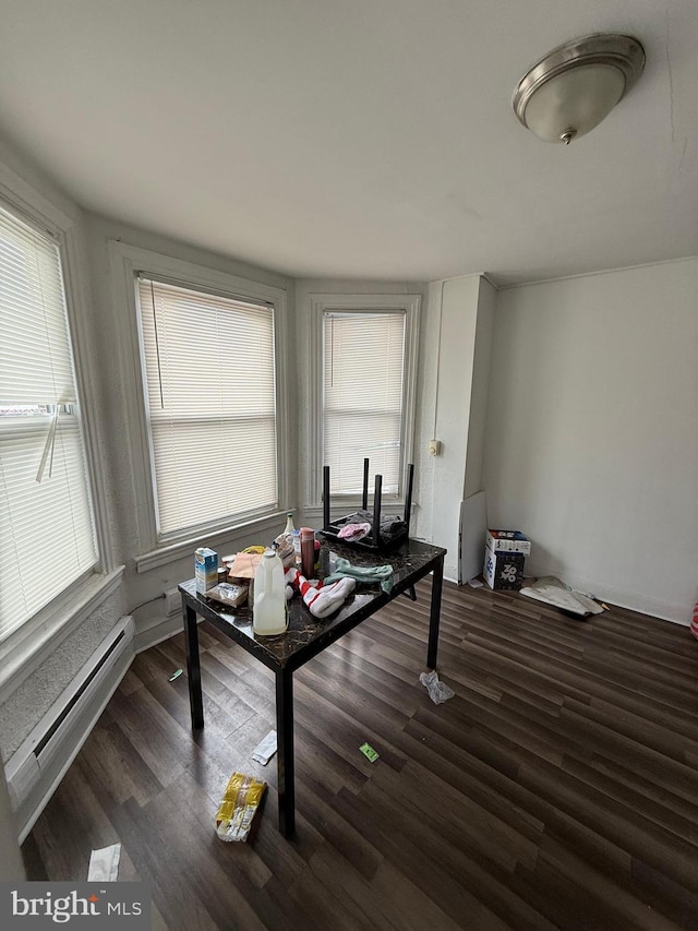 1512 Lindley Ave, Philadelphia, PA 19141 - office space with a baseboard radiator and wood finished floors