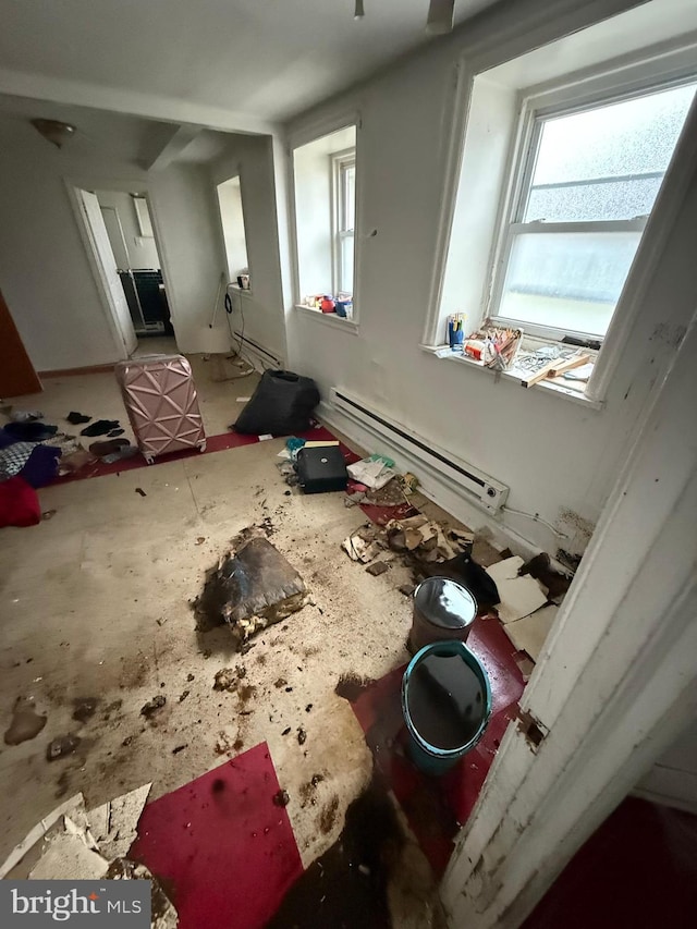 1512 Lindley Ave, Philadelphia, PA 19141 - empty room featuring a baseboard heating unit