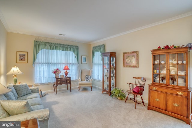 73 Springmill Dr, Middletown, DE 19709 - sitting room with ornamental molding, light carpet, and baseboards