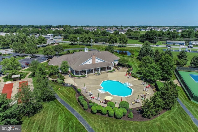 73 Springmill Dr, Middletown, DE 19709 - drone / aerial view of a pool area