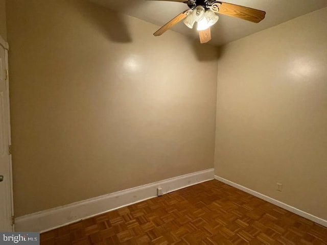 102 N 11th St, Reading, PA 19601 - spare room featuring a ceiling fan and baseboards