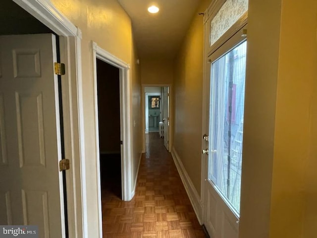 102 N 11th St, Reading, PA 19601 - hallway featuring recessed lighting and baseboards