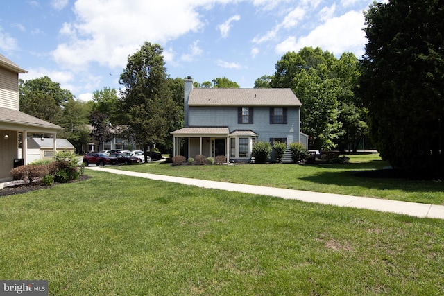 507 Essex Ct, Mantua, NJ 08051 - view of front of property featuring a front lawn and a chimney