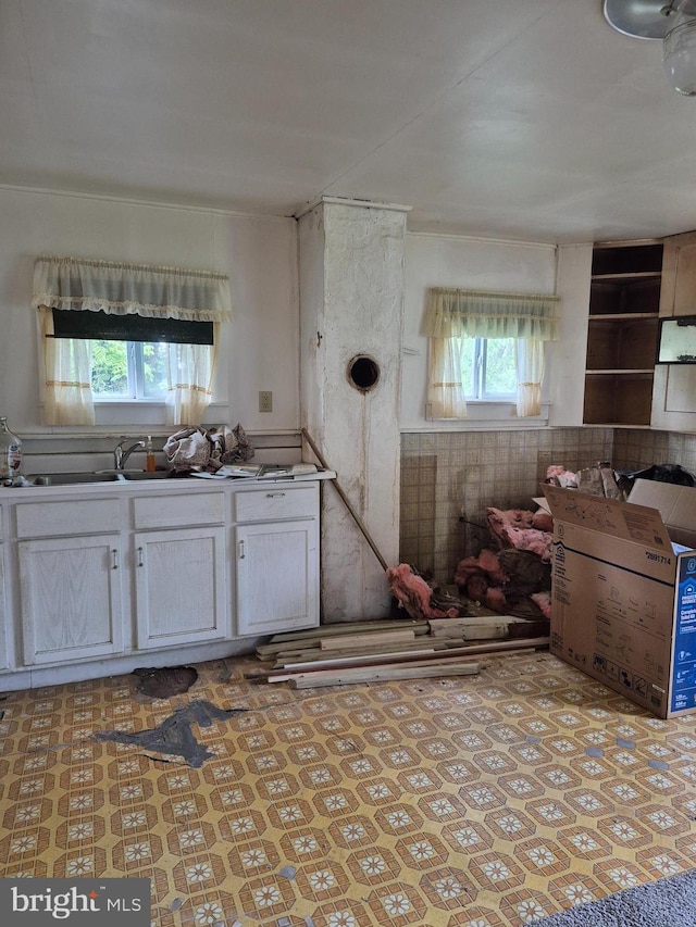 1106 Moreland Gap Rd, New Market, VA 22844 - kitchen featuring white cabinets and a sink