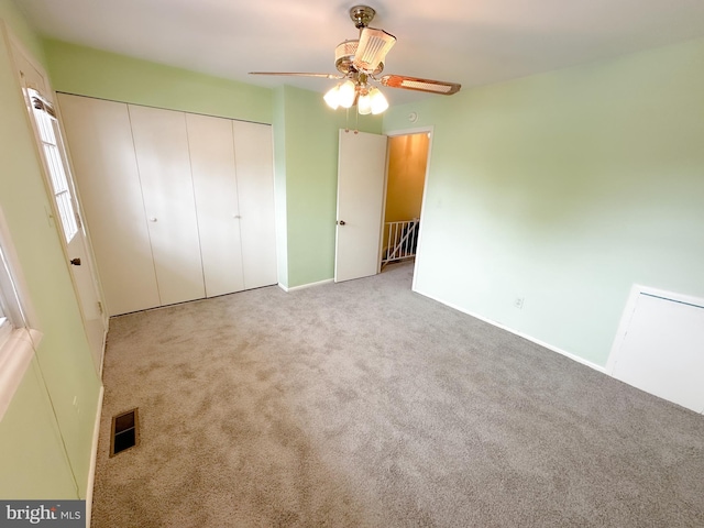 737 Hardwick Pl, York, PA 17404 - unfurnished bedroom featuring carpet floors, a closet, a ceiling fan, and baseboards