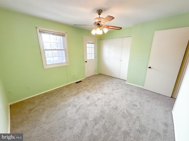 737 Hardwick Pl, York, PA 17404 - unfurnished bedroom featuring carpet flooring, a closet, baseboards, and ceiling fan