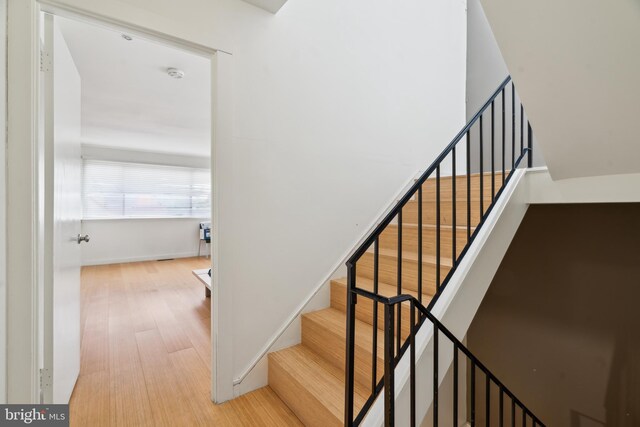 2213 Race St Unit 202, Philadelphia, PA 19103 - staircase with wood finished floors