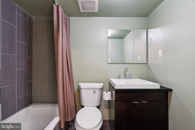 2213 Race St Unit 202, Philadelphia, PA 19103 - full bathroom with vanity, toilet, and shower / bath combination with curtain