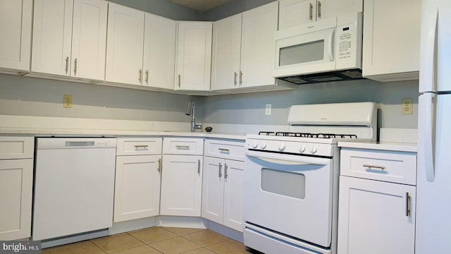 86 Oneill Ct, Trenton, NJ 08648 - kitchen featuring white appliances, light countertops, and white cabinetry