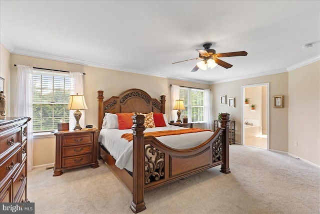 25 Ginnie Ln, West Windsor, NJ 08550 - bedroom with crown molding, light carpet, multiple windows, and baseboards