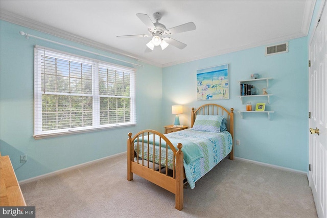 25 Ginnie Ln, West Windsor, NJ 08550 - carpeted bedroom featuring ornamental molding, baseboards, and ceiling fan