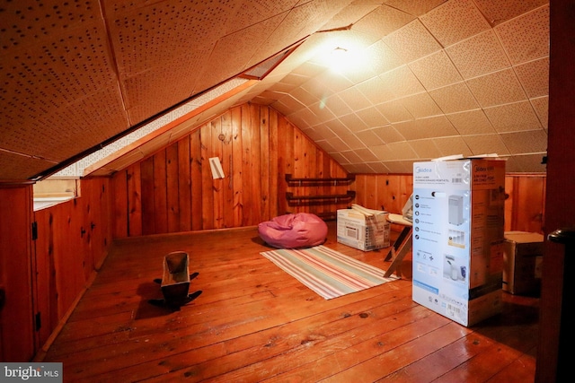 72 Springs Ave, Gettysburg, PA 17325 - bonus room with hardwood / wood-style flooring, wooden walls, and vaulted ceiling