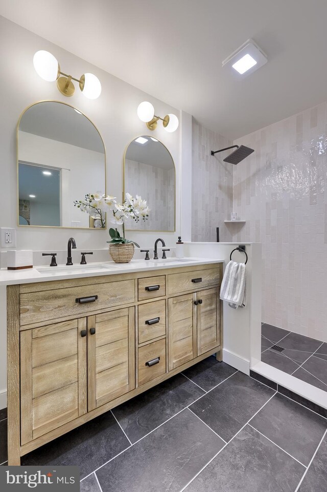 2655 Gap Newport Pike, West Grove, PA 19390 - full bath with walk in shower, double vanity, and tile patterned floors