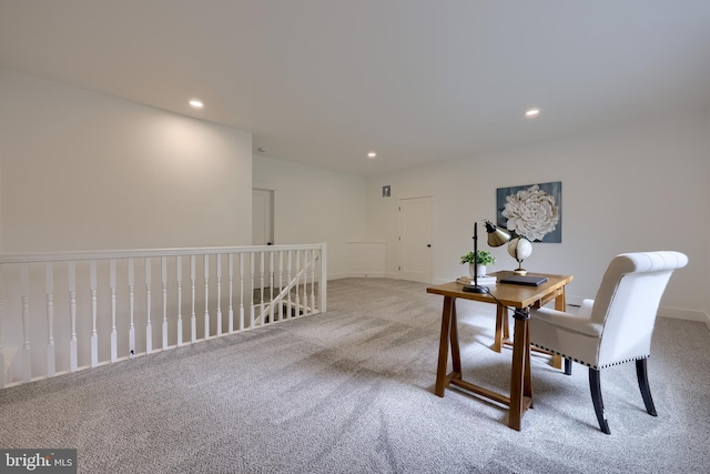 2655 Gap Newport Pike, West Grove, PA 19390 - home office featuring carpet floors, recessed lighting, and baseboards