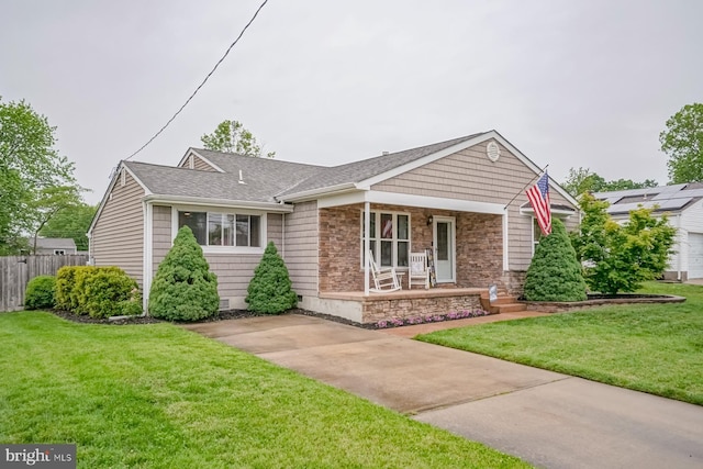 666 Bridgeton Park, Mantua, NJ 08051 - single story home featuring covered porch, stone siding, and roof with shingles