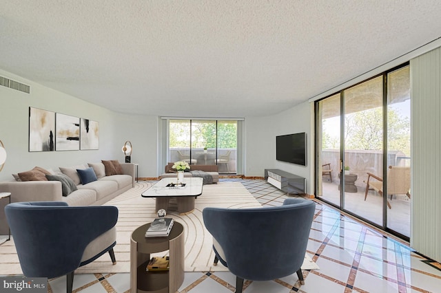 1101 S Arlington Ridge Rd Unit 216, Arlington, VA 22202 - living room with a textured ceiling