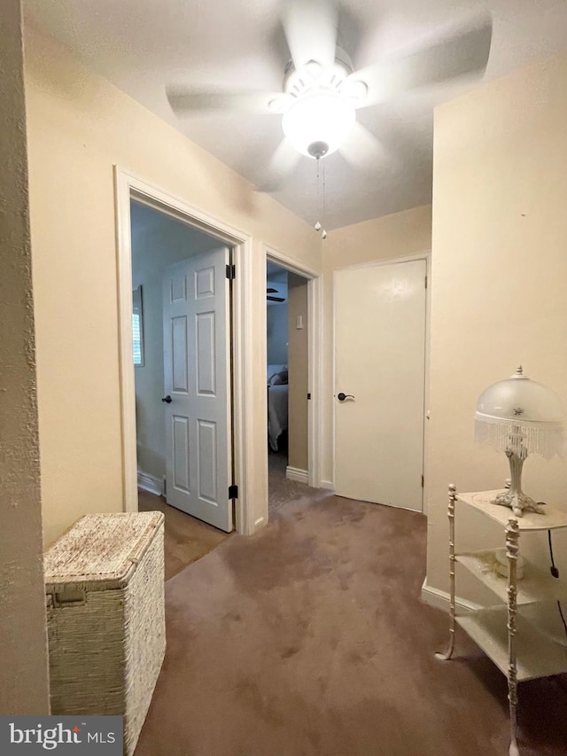 1820 S Dover St, Philadelphia, PA 19145 - hallway featuring carpet floors and baseboards