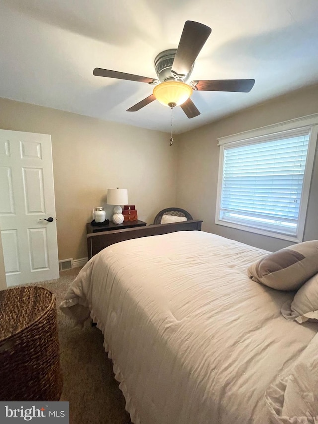 1820 S Dover St, Philadelphia, PA 19145 - bedroom with carpet floors and a ceiling fan