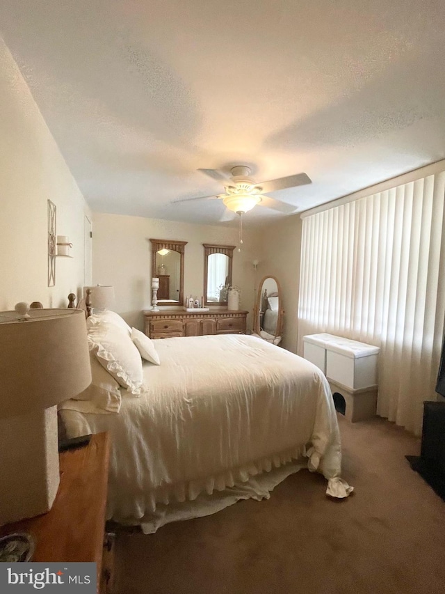 1820 S Dover St, Philadelphia, PA 19145 - carpeted bedroom with ceiling fan and a textured ceiling