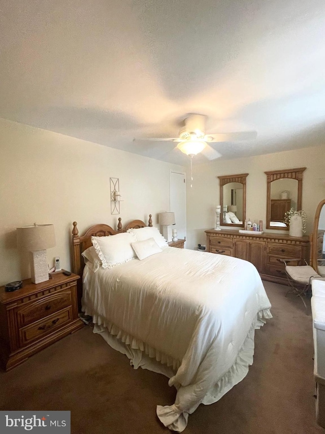 1820 S Dover St, Philadelphia, PA 19145 - bedroom featuring dark colored carpet and a ceiling fan
