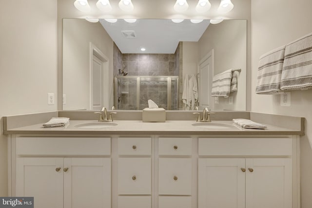 45210 Lettermore Sq, Sterling, VA 20166 - full bathroom featuring double vanity and a stall shower