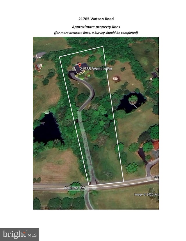 21785 Watson Rd, Leesburg, VA 20175 - map / location with property parcel outlined