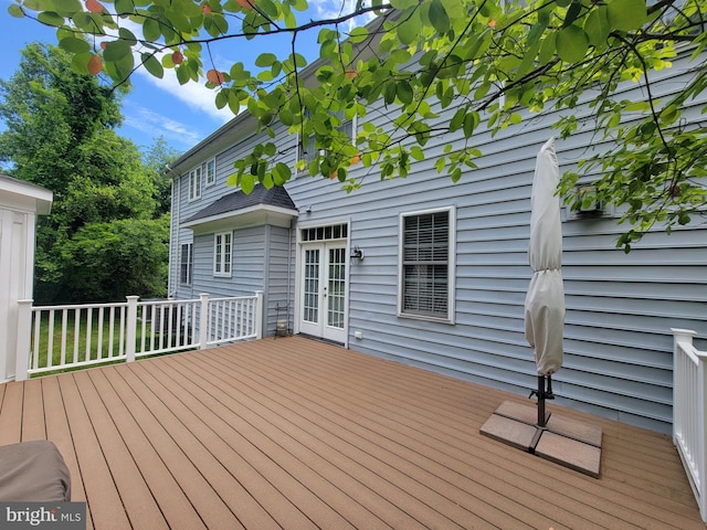 21785 Watson Rd, Leesburg, VA 20175 - wooden deck featuring french doors