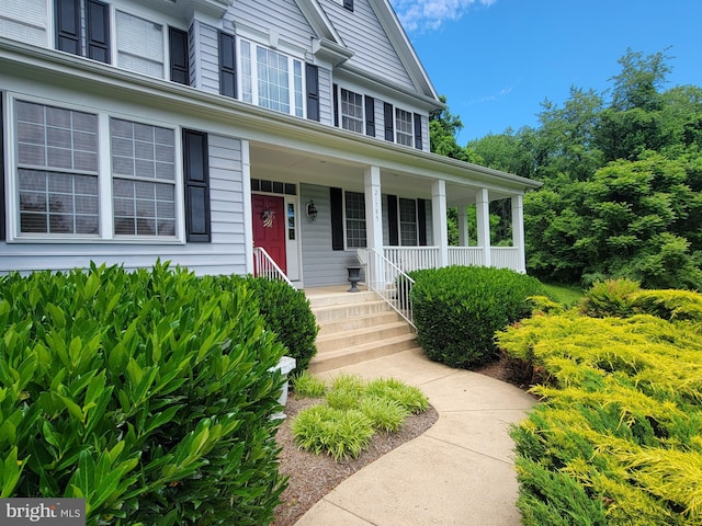 21785 Watson Rd, Leesburg, VA 20175 - view of exterior entry featuring covered porch