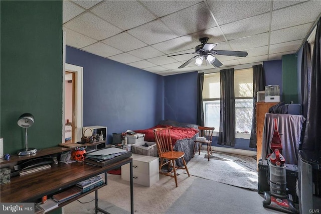 517 W Burke St, Easton, PA 18042 - carpeted bedroom featuring a drop ceiling