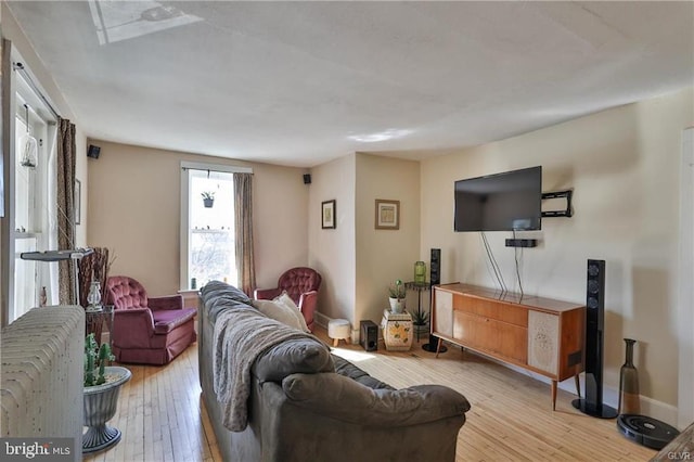 517 W Burke St, Easton, PA 18042 - living room with hardwood / wood-style floors and baseboards