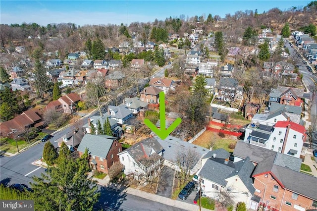 517 W Burke St, Easton, PA 18042 - aerial view of property and surrounding area with nearby suburban area