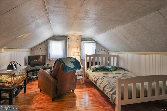 517 W Burke St, Easton, PA 18042 - bedroom featuring hardwood / wood-style floors and lofted ceiling