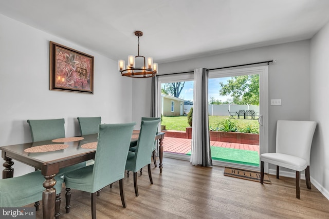 113 Tremont St, Manassas Park, VA 20111 - dining area with a chandelier and wood finished floors
