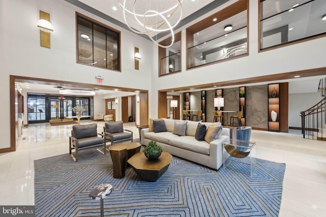 616 E St NW Unit 1114, Washington, DC 20004 - community lobby with a high ceiling and stairway