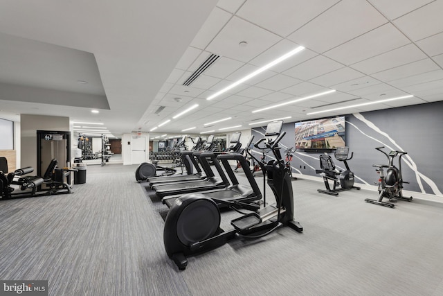 616 E St NW Unit 1114, Washington, DC 20004 - exercise room with carpet floors and baseboards