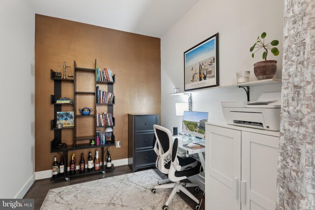 625 Slaters Ln Unit 201, Alexandria, VA 22314 - home office with wood finished floors and baseboards