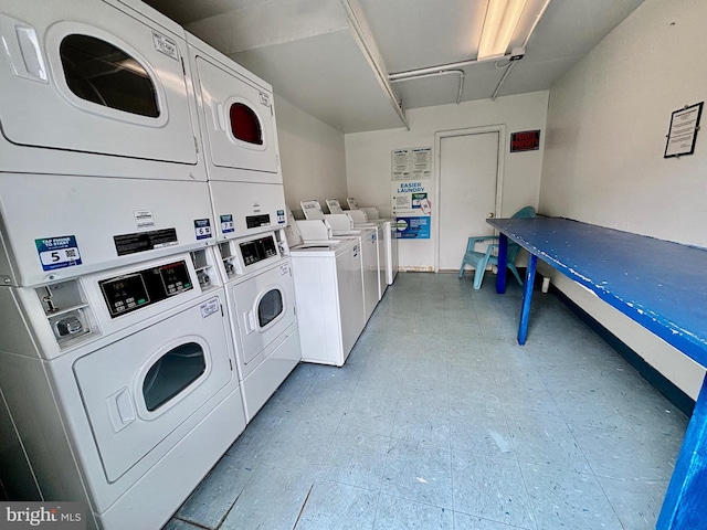 11 62nd St Unit 212, Ocean City, MD 21842 - community laundry featuring stacked washer / drying machine and washing machine and clothes dryer