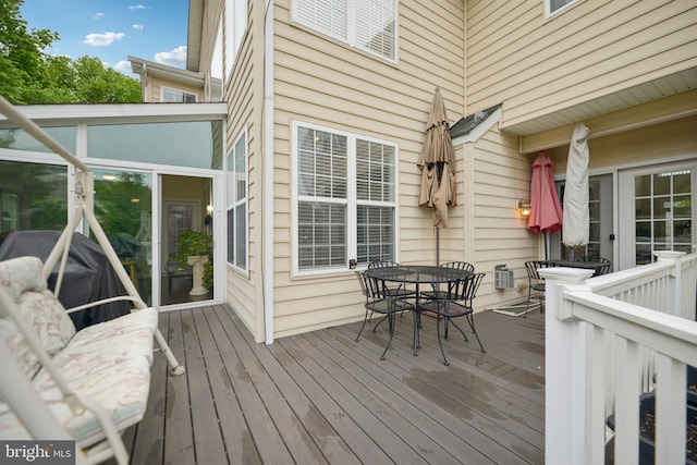 14201 Village Manor Ct, Upper Marlboro, MD 20774 - wooden terrace with outdoor dining area