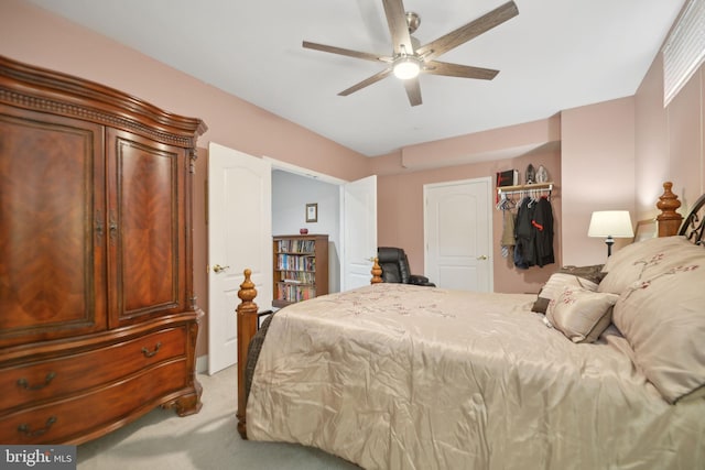 14201 Village Manor Ct, Upper Marlboro, MD 20774 - bedroom featuring light colored carpet, a closet, and a ceiling fan