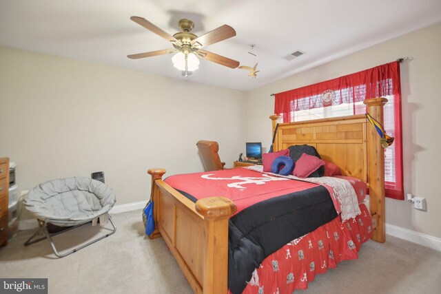 14201 Village Manor Ct, Upper Marlboro, MD 20774 - bedroom featuring carpet, baseboards, and ceiling fan