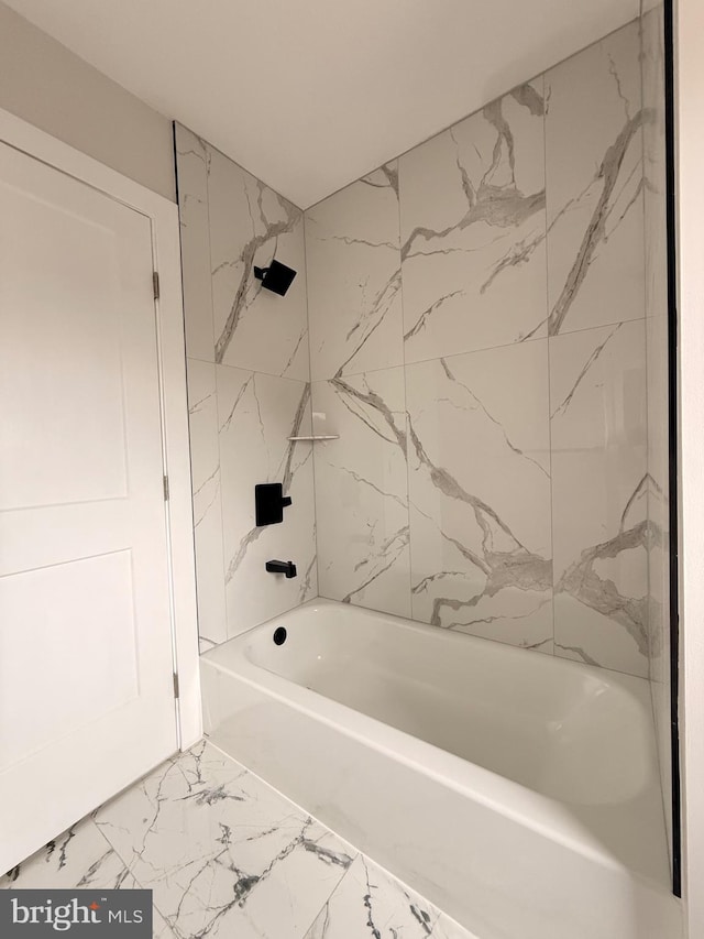 114 Marshall Rd, Lansdowne, PA 19050 - full bathroom with marble finish flooring and  shower combination