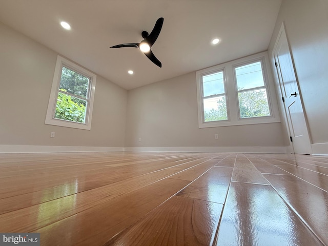 114 Marshall Rd, Lansdowne, PA 19050 - empty room with healthy amount of natural light, baseboards, recessed lighting, and ceiling fan
