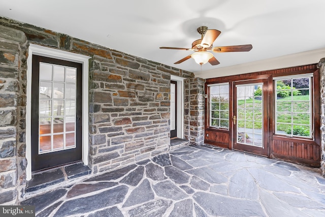 1201 Grenox Rd, Wynnewood, PA 19096 - unfurnished sunroom with french doors