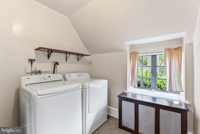 1201 Grenox Rd, Wynnewood, PA 19096 - laundry room with washing machine and dryer and baseboards